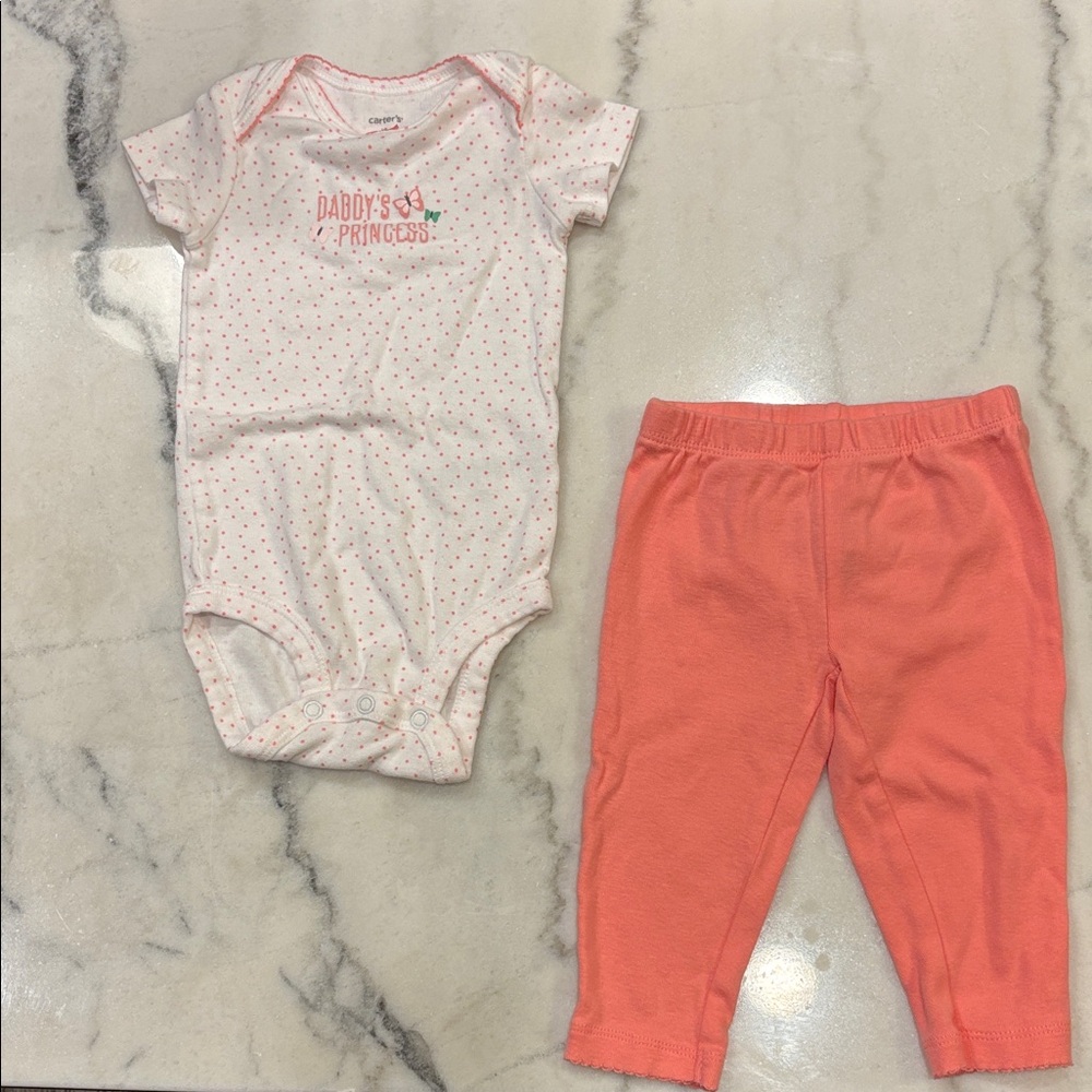 Carter's Coral Baby Outfit